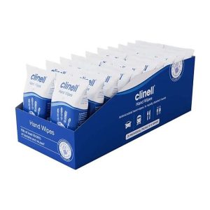 Clinell Antimicrobial Hand Wipes Pack of 8 (Not Individually Wrapped) - Box of 20