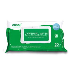 Clinell Universal Wipes Clip Pack of 50