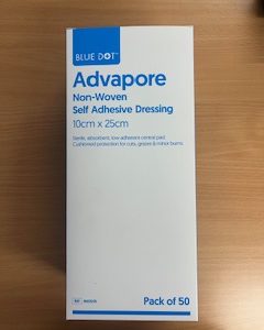 Advapore Non-Woven Self Adhesive Dressing 10cm x 25cm