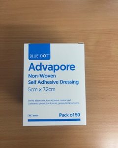 Advapore Non-Woven Self Adhesive Dressing 5cm x 7.2cm