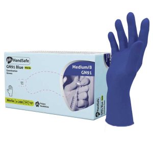 Handsafe GN91 Blue Powder Free Nitrile Examination Gloves Size Medium - Case of 10 x 100 - Expired 12/2023 - Limited Stock