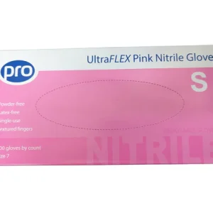 PRO UltraFLEX Pink Nitrile Gloves Small - Case of 10 x 100