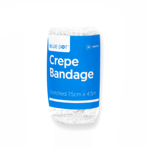 Blue Dot Crepe Bandage 7.5cm x 4.5m (Individual)